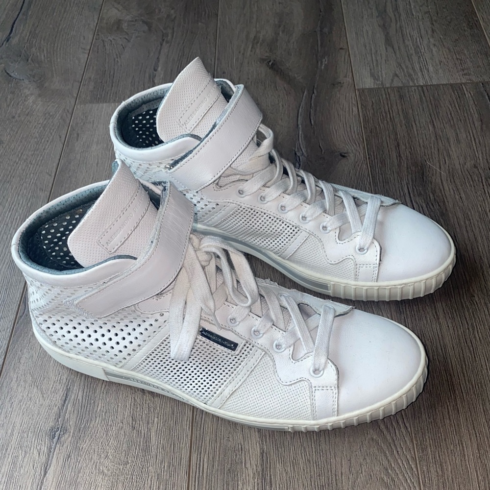 Alessandro Dell’acqua White Perforated Leather Shoes